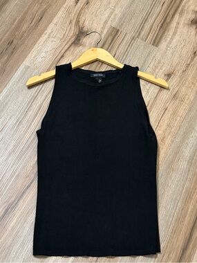 White House Black Market Black Ribbed Sleeveless Tank
